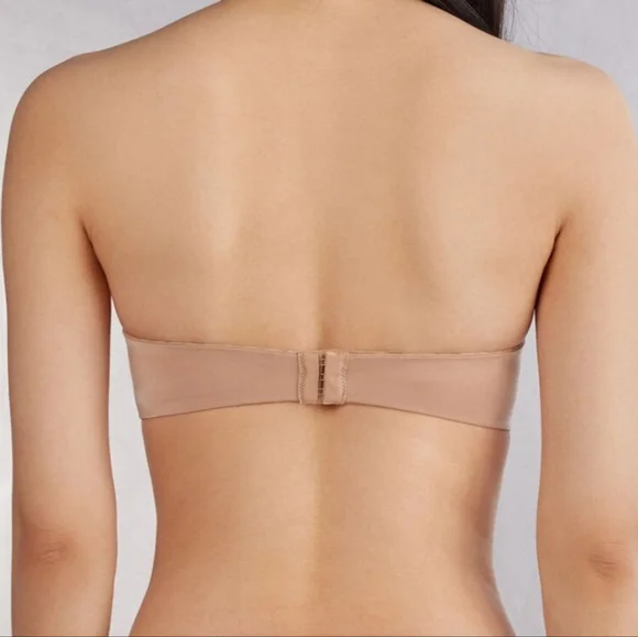Intimissimi Nude Gioia Strapless Bandeau Push Up Ultralight Microfiber Bra, 36B - Picture 10 of 14